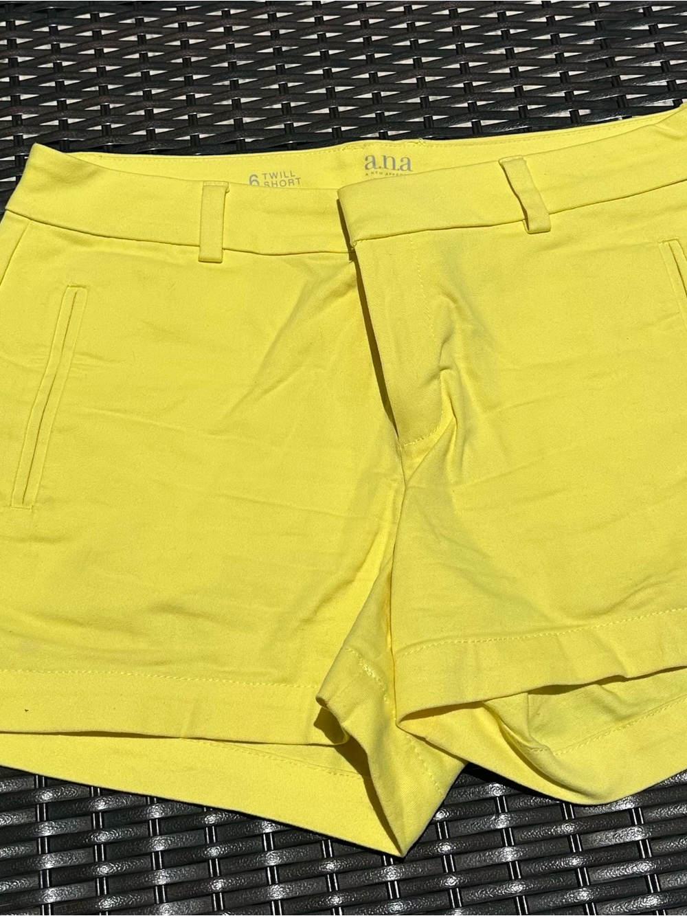 a.n.a Bright Yellow Twill Women's Shorts
